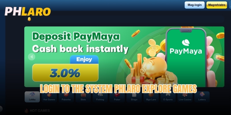 Login to the system Phlaro Explore games