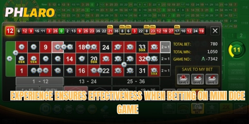 Experience ensures effectiveness when betting on Mini dice game