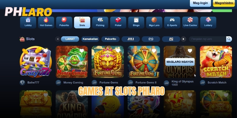 Games at Slots Phlaro