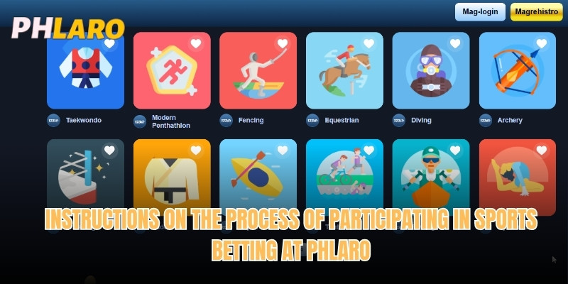 Instructions on the process of participating in Sports betting at Phlaro